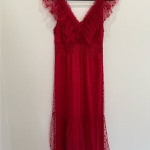 Adrianna Papell Vibrant Red Dress
